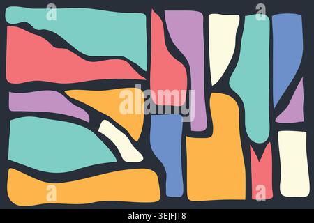Buntes Set zerrissene Papierstücke, gerissene Rahmen und gerissene Notizblätter für Collage und Handwerk Stock Vektor