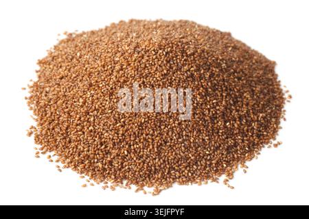 Braunes Teff-Korn Stockfoto