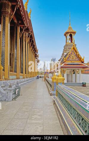 Wat Phra Kaeo, Tempel des Smaragdbuddhas, offizieller Name Wat Phra Sri Rattana Satsadaram, Bangkok, Thailand Stockfoto