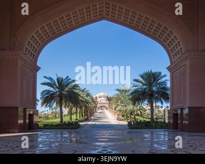 Emirates - VAR - Abu Dhabi, Emirates Palace Gate Stockfoto