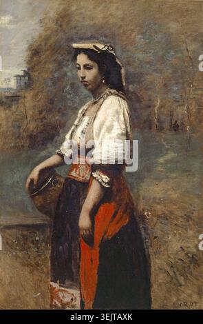 Italienerin am Brunnen, 1867. Stockfoto