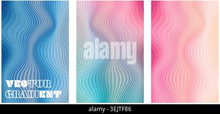 Abstrakter Vibrierender Weicher Abgestreifter Glas-Fluidverlaufshintergrund. Vektor Bunte BG Stock Vektor