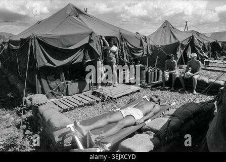 Zur Unterstützung der Contra-Aktivitäten in Honduras wurde im Dezember 1983 der Luftwaffenstützpunkt Palmerola in der Nähe von Comayagua nördlich von Tegucigalpa (Honduras) gegründet Stockfoto