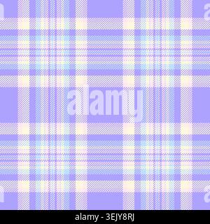 Kundengebundenes Muster Textur Tartan, amerikanischer nahtloser Vektor Hintergrund. Kariertes Textilmaterial im Herbst in hellen und indigoblauen Farben. Stock Vektor