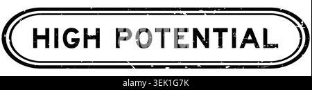 Grunge schwarzer Stempel mit hohem Potential auf weißem Hintergrund Stock Vektor