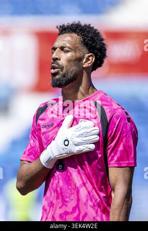 Lissabon, Portugal. 31. Mai 2026. Vozinha aus Cabo Verde sieht sich beim internationalen Freundschaftsspiel zwischen Cabo Verde und Serbien am 31. Mai 2026 im Estádio do Restelo an (Foto: Joao Bravo/Sports Press Photo). /Alamy Live News Stockfoto