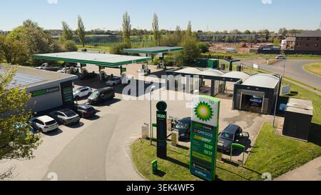 Tankstelle Asda Newtown Express in Skelmersdale. Stockfoto