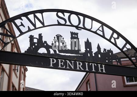 Penrith, Cumbria, New Square Einkaufsviertel im Stadtzentrum Stockfoto