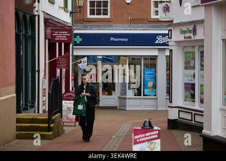 Penrith, Cumbria, Boots Shop im Stadtzentrum Stockfoto
