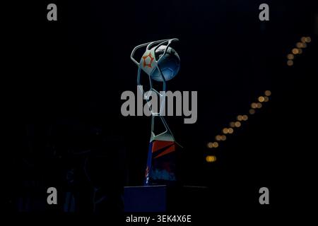 Hamburg, Deutschland. 31. Mai 2026. Der EHF-Cup im Handballfinale der Winamax EHF Finals 2026 zwischen THW Kiel und MT Melsungen in der Barclays Arena am 31. Mai 2026 in Hamburg. Kredit: DeFodi GmbH & Co. KG/Alamy Live News Stockfoto