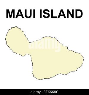 Maui Insel Karte Symbolform, Reise Web flach Konzept Symbol Vektor Illustration . Stock Vektor
