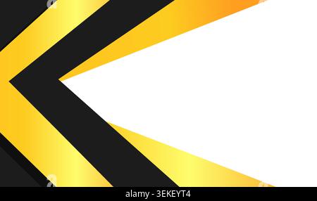 Abstrakter Hintergrund mit schwarzgoldenen Dreiecksformen auf weißem Hintergrund. Geeignet für Designs, die eine moderne und auffällige Luxusästhetik erfordern. Stock Vektor