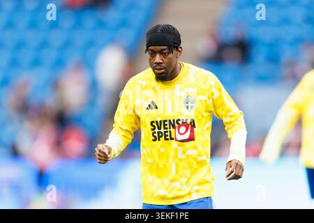 Oslo, Norwegen. Juni 2026. Anthony Elanga aus Schweden hat sich für das Fußballspiel zwischen Norwegen und Schweden im Ullevaal Stadion in Oslo aufgewärmt. Quelle: Gonzales Photo/Alamy Live News Stockfoto