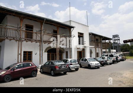 Taitu Hotel wird renoviert. Addis Abeba, Äthiopien. Stockfoto