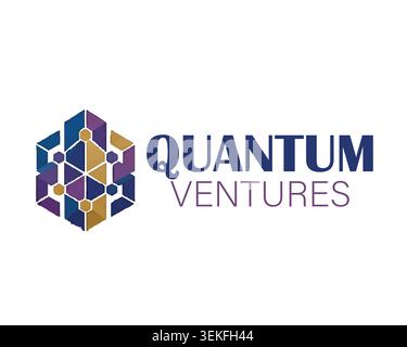 Quantum Ventures modernes Business-Logo-Design für Startup- und Technologiemarken Stock Vektor