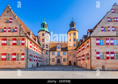 Hersbruck, Franken. Außenansicht des berühmten historischen Schlosses Hersbruck in Bayern, Süddeutschland. Stockfoto