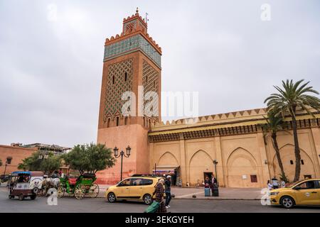 Moulay al-Yazid-Moschee (Kasbah-Moschee) in der Kasbah-Gegend der Medina von Marrakesch in Marokko, Nordafrika Stockfoto