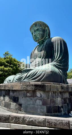 Der große Buddha von Kamakura im Kotoku-in in Kamakura, Japan. Stockfoto