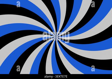 Blauer Sonnenschein oder Sonnenstrahl im Retro-Stil Stockfoto