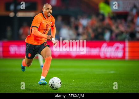 Rotterdam, Niederlande. Juni 2026. ROTTERDAM, 03-06-2026, Stadion Feijenoord de Kuip, Saison 2025/2026, FIFA International Football, Freundschaftsspiel zwischen den Niederlanden und Algerien, Foto zeigt niederländischen Spieler Donyell Malen Credit: Pro Shots/Alamy Live News Stockfoto