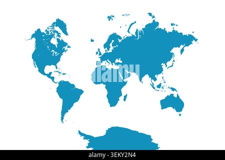 Weltkarte, Schildersilhouette. Weltkarte Globe. Vektorabbildung isoliert auf transparentem Hintergrund Stock Vektor