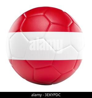 Fußball 3D österreichische Flagge Stockfoto
