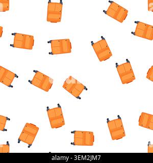Muster haltbare Softshell Koffer Cartoon Vektor Stock Vektor