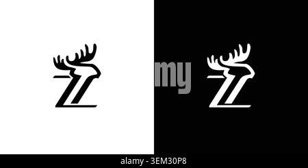 Das Z Moose Logo ist einzigartig und elegant Stock Vektor