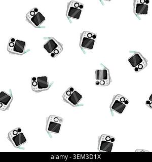 Muster Kind Baby Monitor Karikaturvektor Stock Vektor