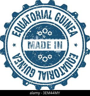 Hergestellt in Äquatorialguinea Stempel. Hergestellt in Äquatorialguineas blauer Grunge-Stempel Stock Vektor