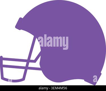 American Football Helm isoliert Stock Vektor