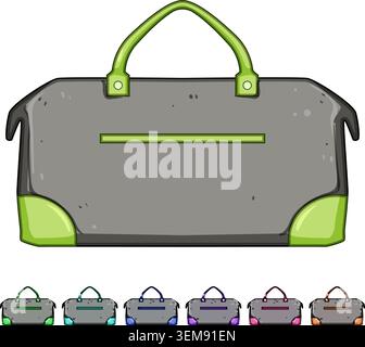 Reisetasche für Reise und persönliche Gegenstände Stock Vektor