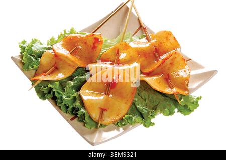 Knusprig Gebratene Kartoffelchips Überzogen Stockfoto