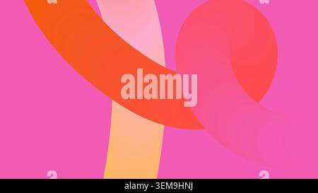 Abstrakter verlaufender Hintergrund mit glatten grünen, rosa und lila Bändern über einer blauen Oberfläche. Perfekt für moderne digitale Kunst, kreative Grafiken und stilvolle Design-Layouts Stockfoto