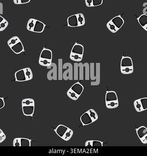 Nahtloses Muster Radio Baby Monitor Cartoon Vektor Stock Vektor