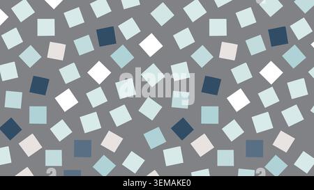 Nahtloses Punktmuster mit blauen, grauen und beigen Punkten auf weißem Hintergrund. Perfekt für Stoff-, Geschenkpapier- und digitale Designprojekte Stockfoto