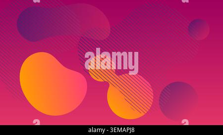 Ein lebendiger Hintergrund mit dynamischen, fließenden Formen in Rosa- und Blautönen, perfekt für digitale Kunst, Poster, Branding und moderne kreative visuelle Konzepte Stockfoto