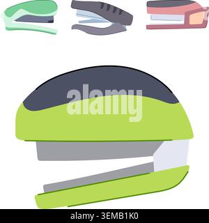 Hefter in verschiedenen Farben und Designs flache Illustrationen Stock Vektor