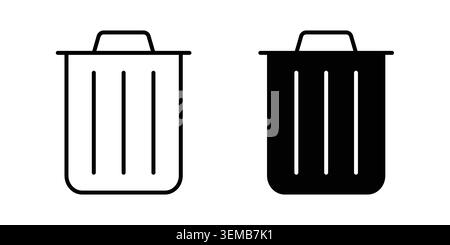 Symboldesign löschen. Illustrationssymbole im Linear- und Clipart-Paket. Stock Vektor