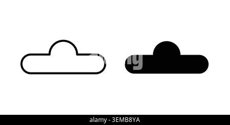 Design mit Eurohaken. Illustrationssymbole im Linear- und Clipart-Paket. Stock Vektor