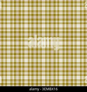 Plattform Hintergrund Textur Tartan, Collage Vektor Gewebe nahtlos. Kariertes Textilkarosmuster in Gelb- und Weißtönen. Stock Vektor