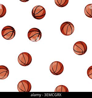 Muster Team Basketball Ball Cartoon Vektor Stock Vektor
