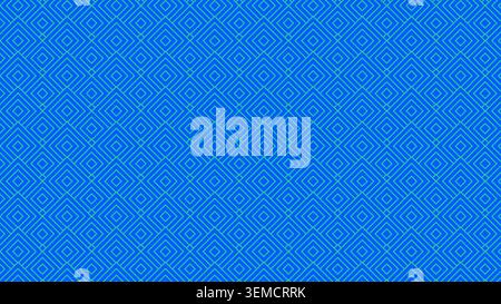 Blaues Rautenmuster mit sich wiederholenden geometrischen Formen, ideal für moderne Tapeten, Textilien und stilvolle digitale Kunst Stockfoto