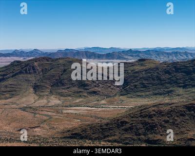 Aus der Vogelperspektive von Namib oder Damaraland in Namibia Stockfoto