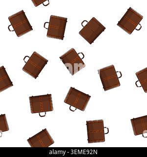 pattern briefcase business bag cartoon vector Stock Vektor