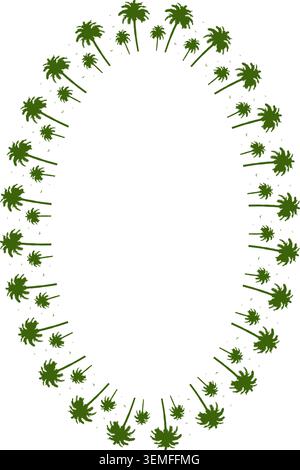 Tropische Blätter Rahmen Vektor Illustration Hintergrund. Hand gezeichnete Vektor Paradies Grenze Stock Vektor