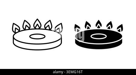 Feuerbrenner Symbol Illustration Design Paket für Web. Stock Vektor
