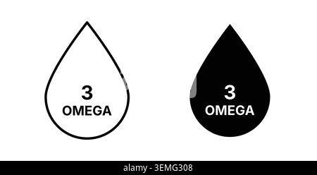 Omega Icon Illustration Design Paket für Web. Stock Vektor