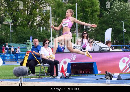 Warszawa 07.06.2026. Athleticsl Halina Konopacka Classic 2026 Warschau, Polen --- Lekkoatletyka. Mityng Halina Konopacka Classic 2026 W Warszawie Personen gezeigt : Adrianna Sulek-Schubert (POL) FOT. Dominika Chmura / Arena Akcji Stockfoto