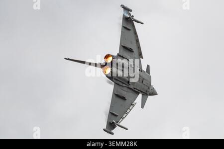 RSV Eurofighter F-2000A probt bei RAF Fairford für RIAT 2025. Credit JTW Aviation Images / Alamy. Stockfoto